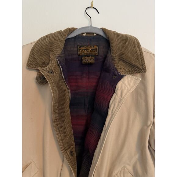 Vintage Eddie Bauer Jacket Mens Small Goose Down Puffer Chore Coat Quilted - Picture 1 of 16